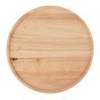 Round Wood Tray 30cm Simple Style Stable Serving Tray for Breakfast Pizza Fruit Snacks