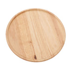 Round Wood Tray 30cm Simple Style Stable Serving Tray for Breakfast Pizza Fruit Snacks