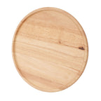Round Wood Tray 30cm Simple Style Stable Serving Tray for Breakfast Pizza Fruit Snacks