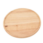 Round Wood Tray 30cm Simple Style Stable Serving Tray for Breakfast Pizza Fruit Snacks