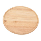 Round Wood Tray 30cm Simple Style Stable Serving Tray for Breakfast Pizza Fruit Snacks