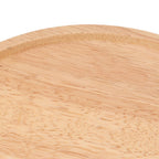 Round Wood Tray 30cm Simple Style Stable Serving Tray for Breakfast Pizza Fruit Snacks