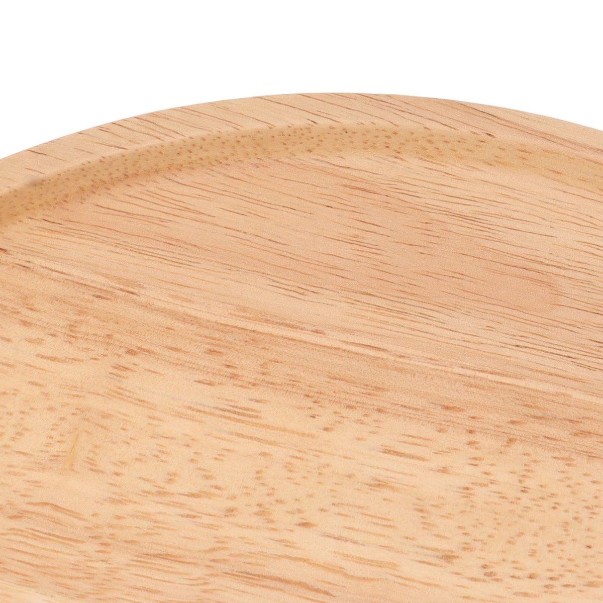 Round Wood Tray 30cm Simple Style Stable Serving Tray for Breakfast Pizza Fruit Snacks