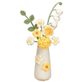 Simulation Woolen Flower Handmade Knitting Artificial Flower Crochet Knitted Flower with Ceramic Vase Table Flower Gift