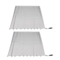 Fireplace Mesh Screen Curtain 2 Wide Panels Hanging Replacement Screens for Home Wood Burning Fireplace Black 24x22in