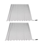 Fireplace Mesh Screen Curtain 2 Wide Panels Hanging Replacement Screens for Home Wood Burning Fireplace Black 24x22in