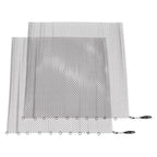 Fireplace Mesh Screen Curtain 2 Wide Panels Hanging Replacement Screens for Home Wood Burning Fireplace Black 24x22in