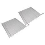 Fireplace Mesh Screen Curtain 2 Wide Panels Hanging Replacement Screens for Home Wood Burning Fireplace Black 24x22in