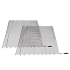 Fireplace Mesh Screen Curtain 2 Wide Panels Hanging Replacement Screens for Home Wood Burning Fireplace Black 24x22in