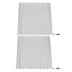 Fireplace Mesh Screen Curtain 2 Wide Panels Hanging Replacement Screens for Home Wood Burning Fireplace Black 24x22in