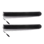 Fireplace Mesh Screen Curtain 2 Wide Panels Hanging Replacement Screens for Home Wood Burning Fireplace Black 24x22in