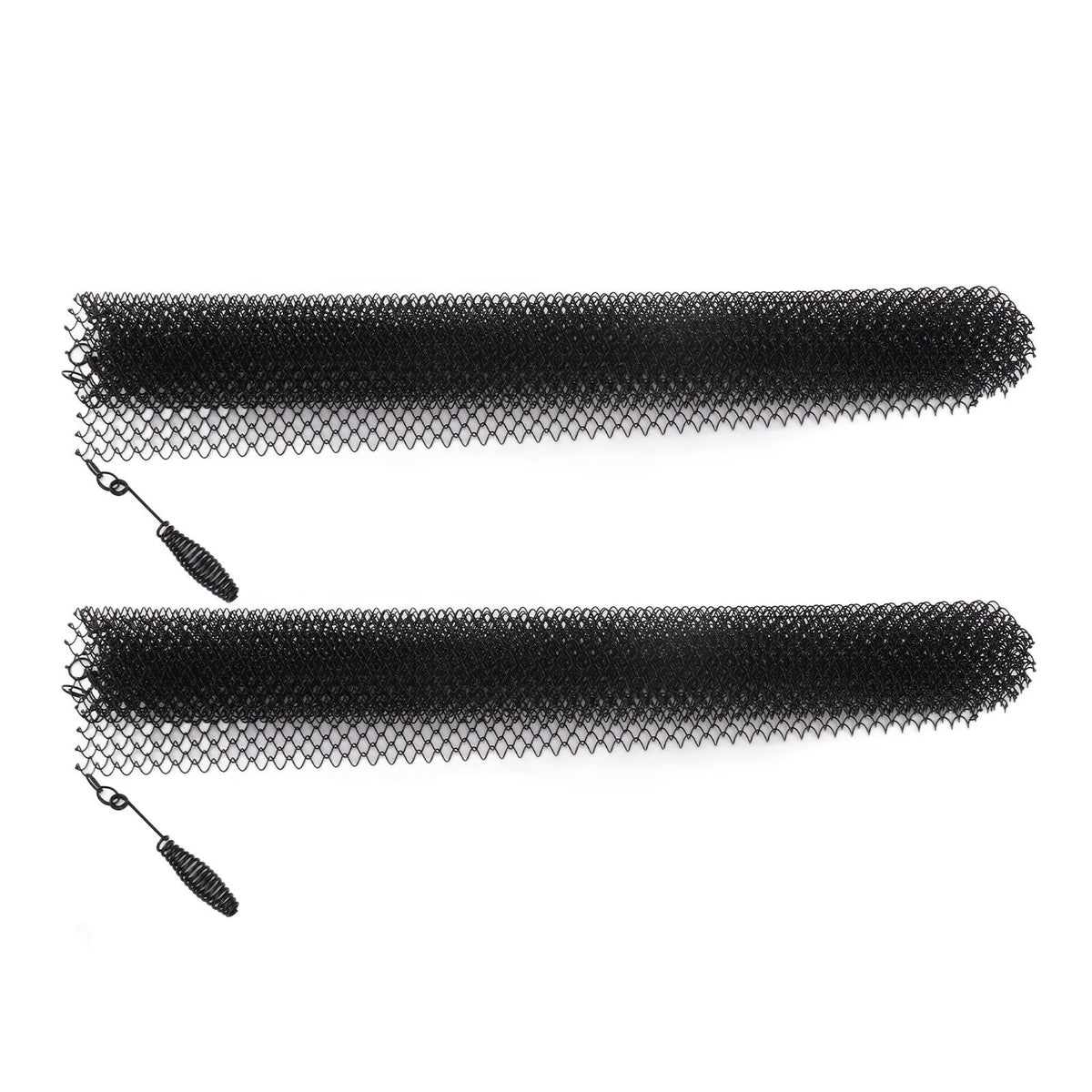 Fireplace Mesh Screen Curtain 2 Wide Panels Hanging Replacement Screens for Home Wood Burning Fireplace Black 24x22in