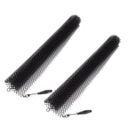 Fireplace Mesh Screen Curtain 2 Wide Panels Hanging Replacement Screens for Home Wood Burning Fireplace Black 24x22in