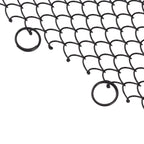 Fireplace Mesh Screen Curtain 2 Wide Panels Hanging Replacement Screens for Home Wood Burning Fireplace Black 24x22in