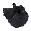 Creative Anatomical Heart Vases Resin Sculpture Heart Shaped Art Flower Vases Desktop Home Decoration for Living Room Black