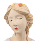 Modern Ceramic Face Vases Decorative Modern Style Shy Girl Flower Lady Head Vase for Unisex Plants Lover White