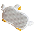 Cat Belly Pillow Memory Foam Slow Rebound Throw Pillow Goose Shape Fuzz Single Cushion Gray