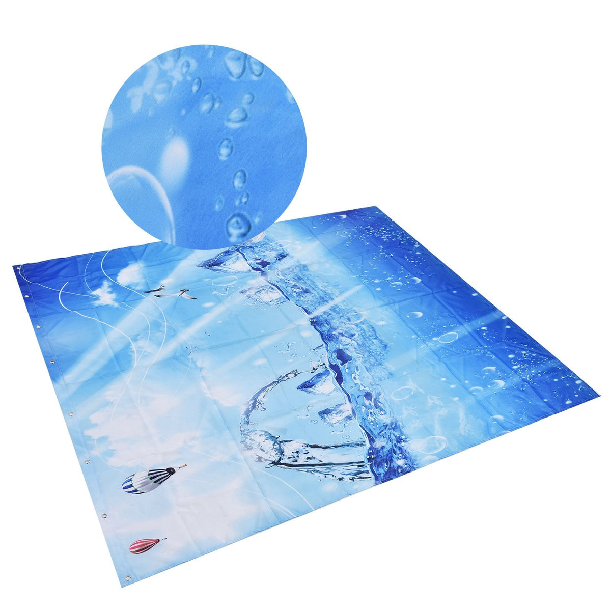 Shower Curtain Polyester Fiber Waterproof Colorful Printing with 12pcs Hook for Home Bathroom180x 200cm