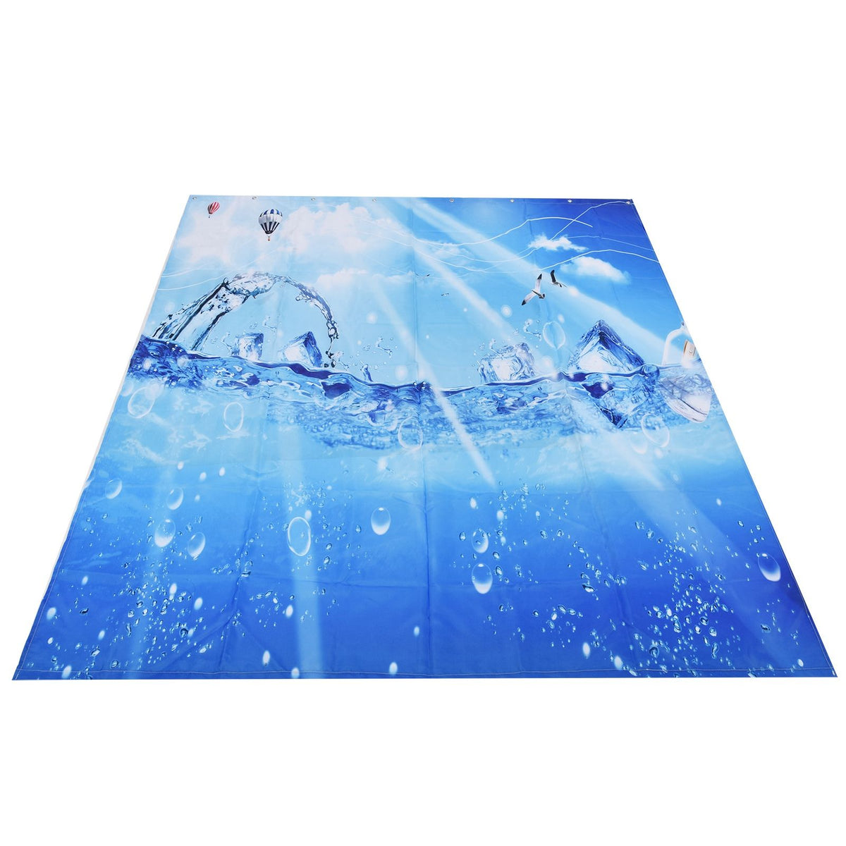 Shower Curtain Polyester Fiber Waterproof Colorful Printing with 12pcs Hook for Home Bathroom180x 200cm