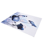 Blackout Curtain Waterproof Flower Printing Shower Curtain with Hooks for Bathroom Bedroom Living Room Study150x180cm