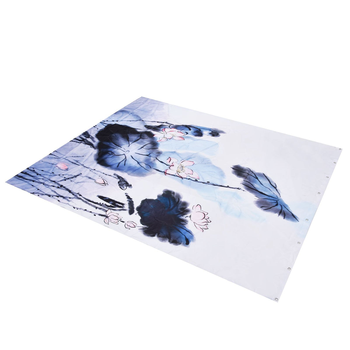 Blackout Curtain Waterproof Flower Printing Shower Curtain with Hooks for Bathroom Bedroom Living Room Study150x180cm