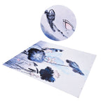 Blackout Curtain Waterproof Flower Printing Shower Curtain with Hooks for Bathroom Bedroom Living Room Study150x180cm
