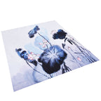 Blackout Curtain Waterproof Flower Printing Shower Curtain with Hooks for Bathroom Bedroom Living Room Study150x180cm