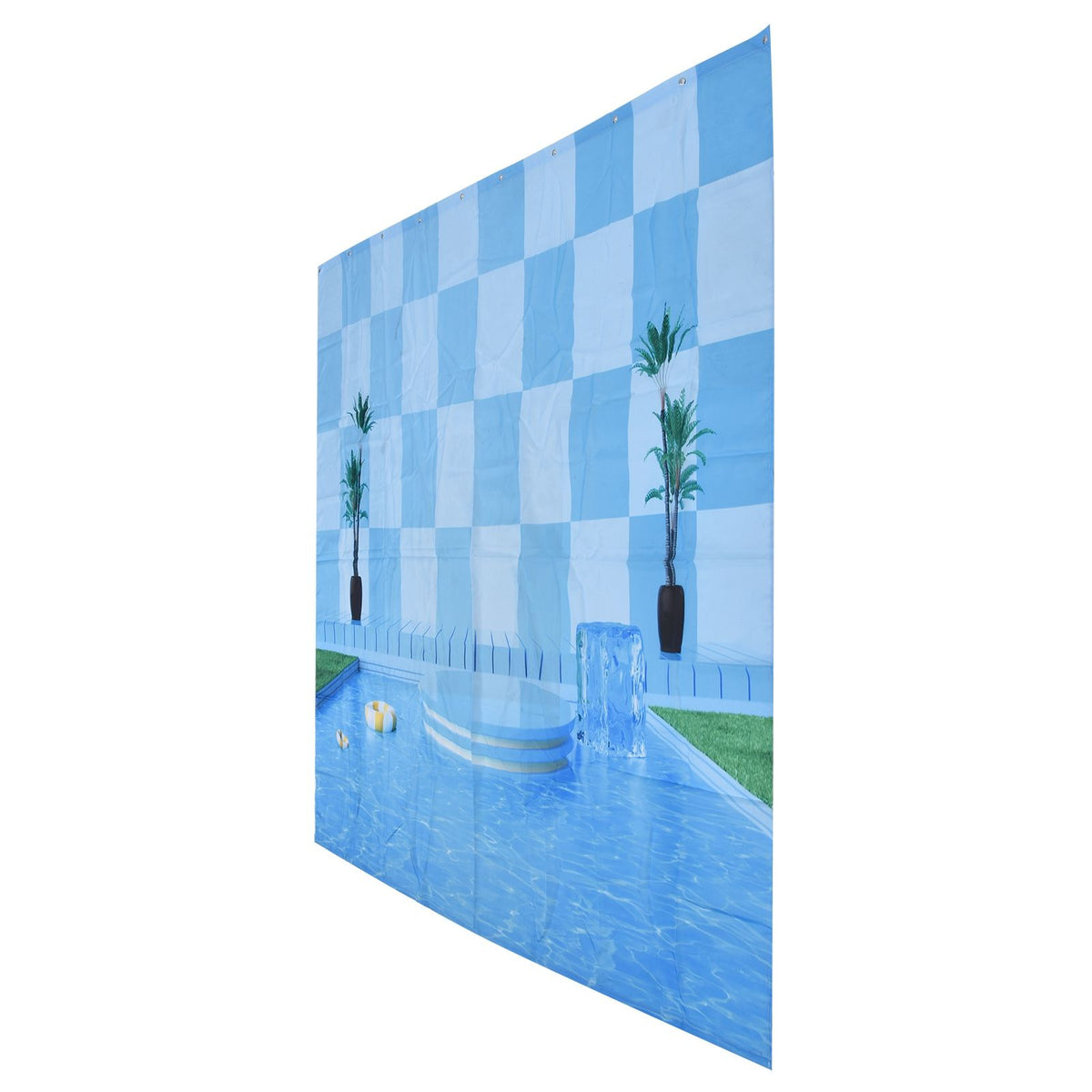 Waterproof Shower Curtain Shower Curtain for Bathroom Curtain Decoration for Summer Cool Pool59.1x70.9in
