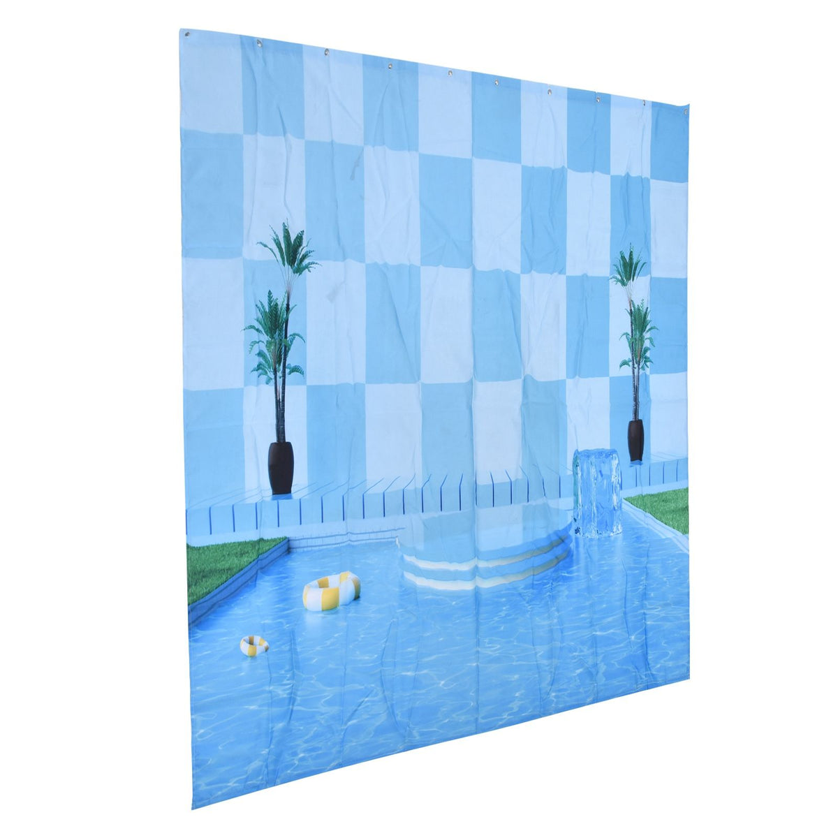Waterproof Shower Curtain Shower Curtain for Bathroom Curtain Decoration for Summer Cool Pool59.1x70.9in