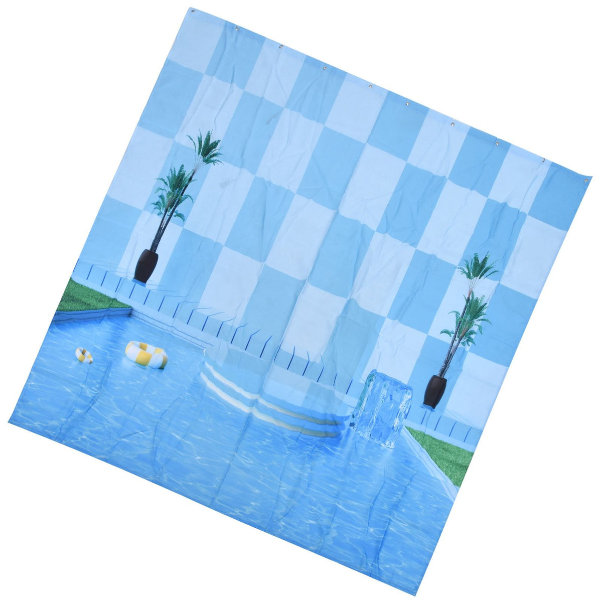Waterproof Shower Curtain Shower Curtain for Bathroom Curtain Decoration for Summer Cool Pool59.1x70.9in