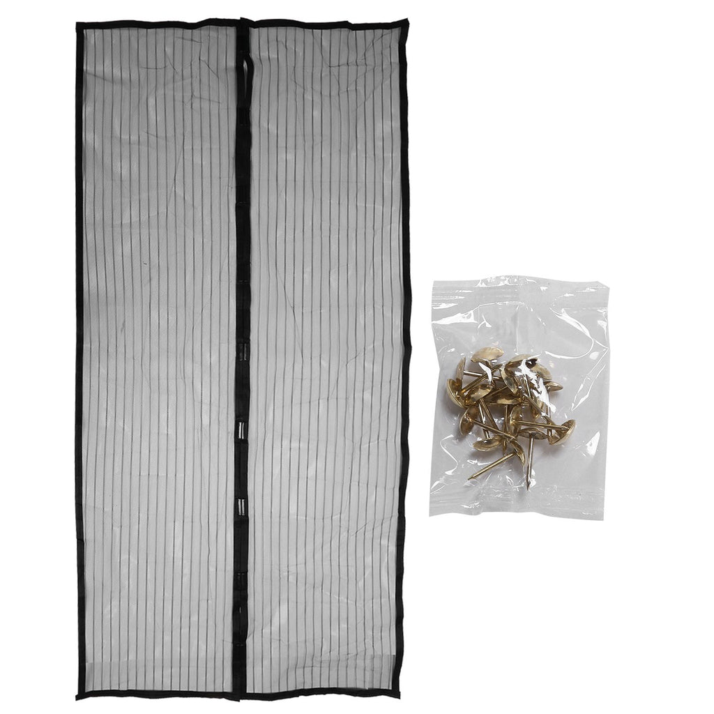 Magnetic Door Curtain Automatic Closing AntiMosquito Door Screen for Bedroom Kitchen(Black )