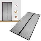Magnetic Door Curtain Automatic Closing AntiMosquito Door Screen for Bedroom Kitchen(Black )