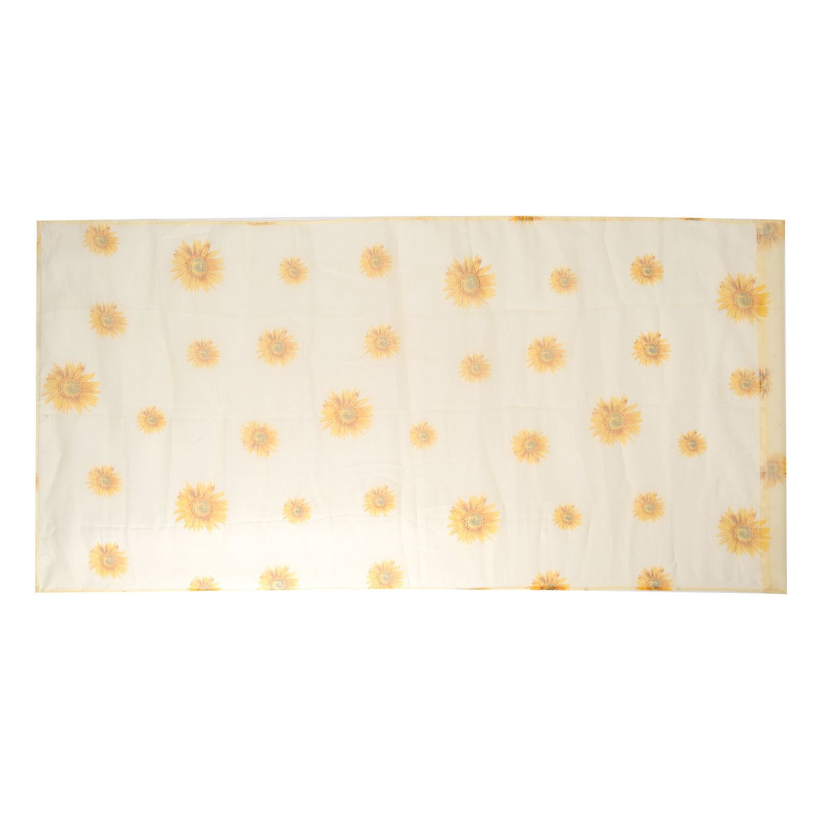 Sheer Curtain Sunflower Pattern Transparent Balcony Window Curtains Decor for Bedroom Living Room