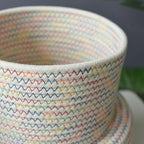 Storage Basket Soft Cotton Basket Cute Decorative Multifunction Basket for Bedroom Office Living Room