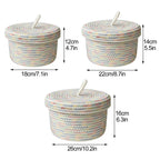 Storage Basket Soft Cotton Basket Cute Decorative Multifunction Basket for Bedroom Office Living Room