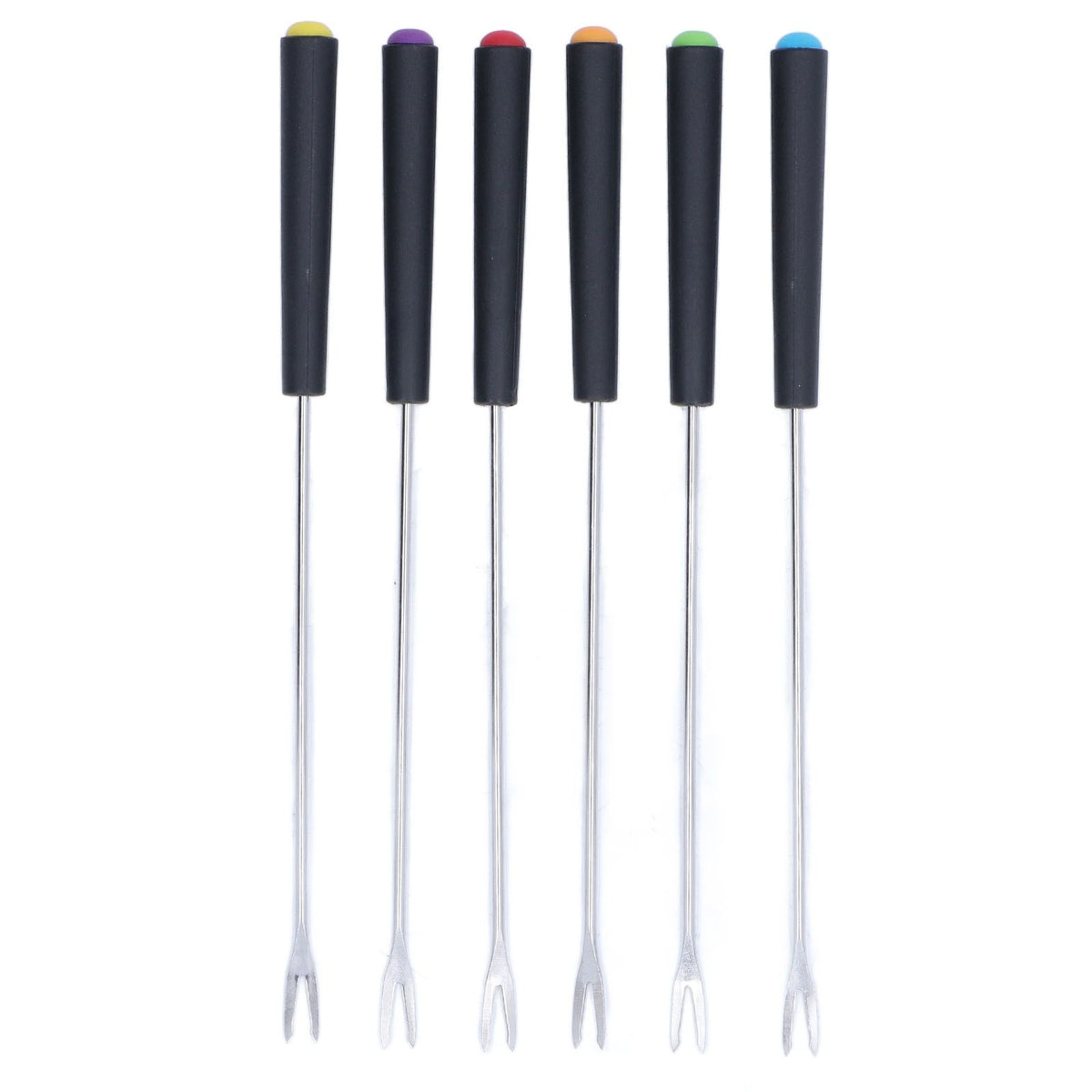 6 Pcs Fondue Forks Stainless Steel Corrosion Resistant Long Forks for Cake Chocolate Fruits Cheese Fondue