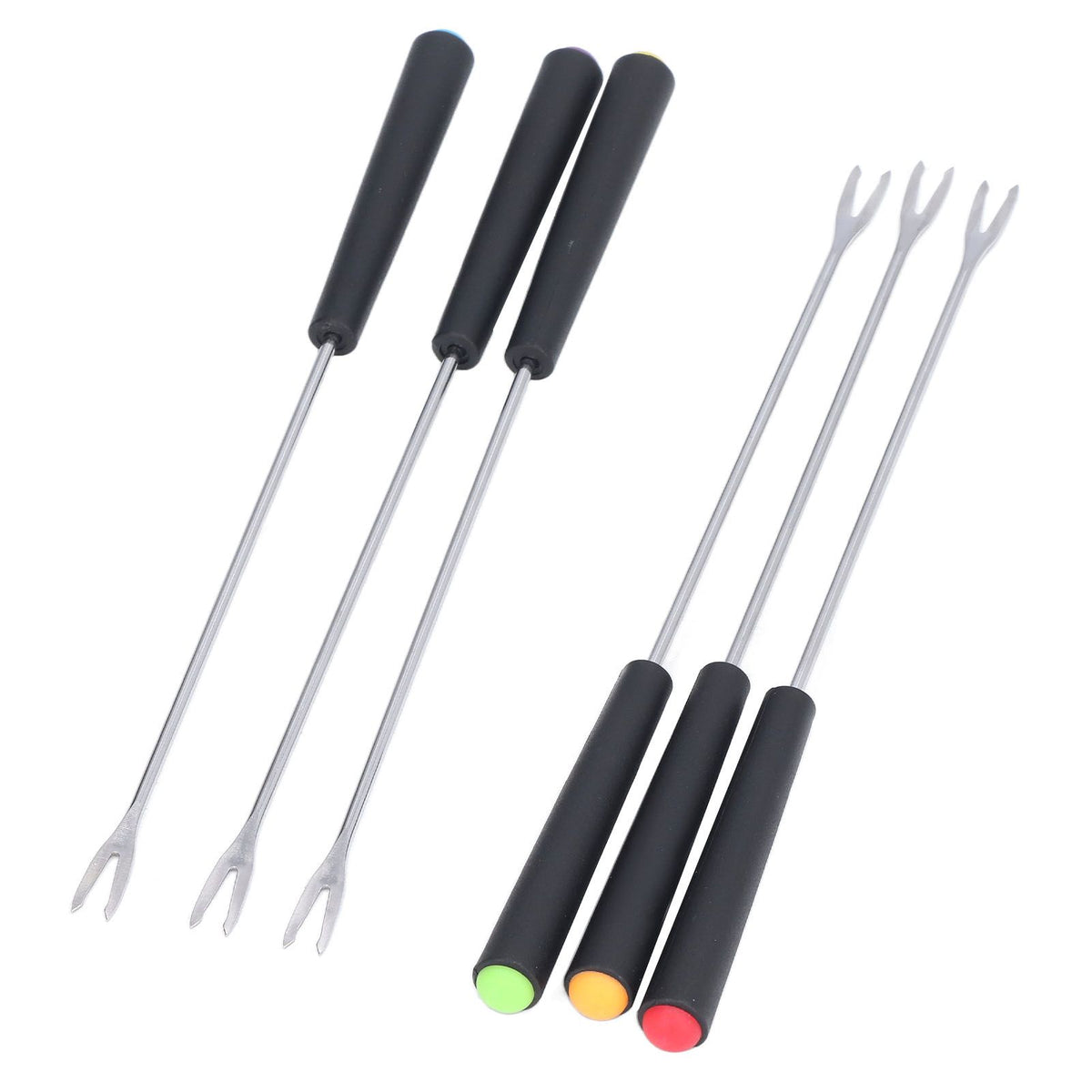 6 Pcs Fondue Forks Stainless Steel Corrosion Resistant Long Forks for Cake Chocolate Fruits Cheese Fondue