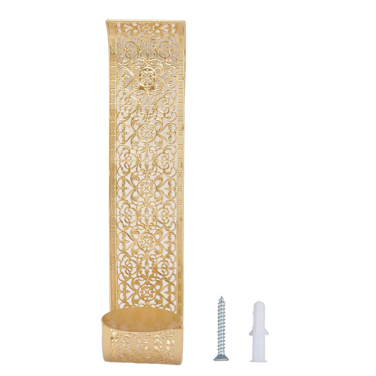 Shelving Solution Wall Sconce Candle Holder Gold Hollow Carved Exquisite Details Metal Wall Candle Holder for Bedrooms