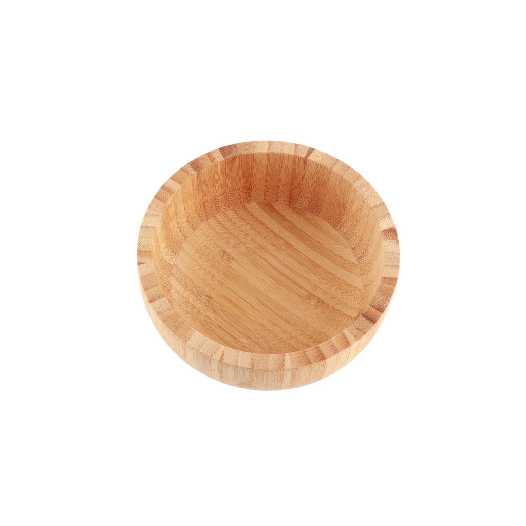 Bamboo Salad Bowl Round Serving Bowl Natural Wood Dishware for Fruit Snacks Appetizers