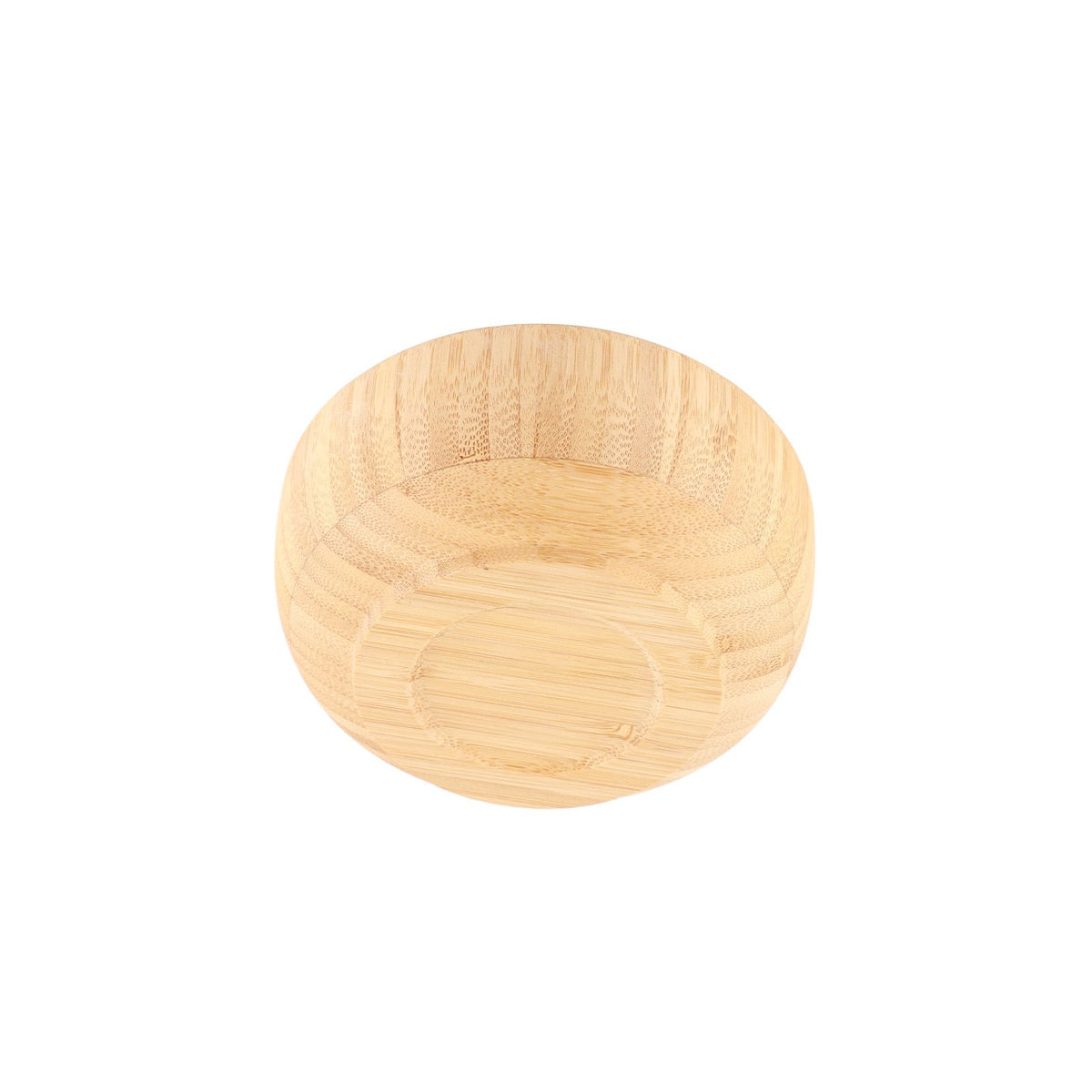 Bamboo Salad Bowl Round Serving Bowl Natural Wood Dishware for Fruit Snacks Appetizers