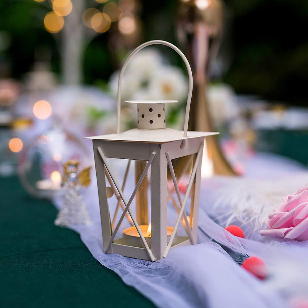 Vintage Metal Mini Decorative Candle Lanterns Tealight Candle Holder Decoration for Birthday Parties Wedding Centerpiece