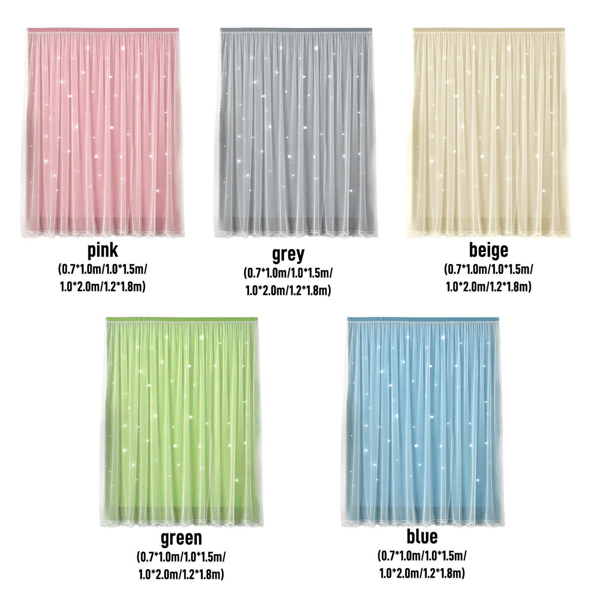 1x2m Self Adhesive Portable Blackout Curtains Easy to Install Bedroom Window