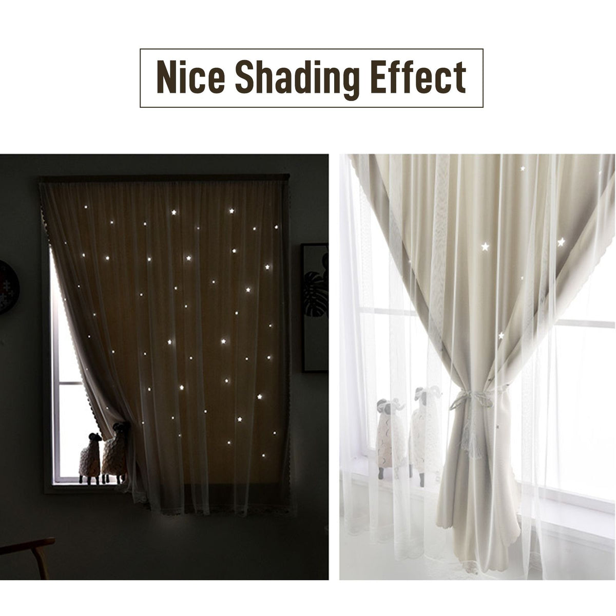 0.7x1.0M Self Adhesive Portable Blackout Curtains Easy to Install Bedroom Window