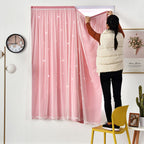 1x1.5m Self Adhesive Portable Blackout Curtains Easy to Install Bedroom Window
