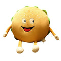 Hamburger Throw Pillow Multi Purpose Plush and PP Cotton Back Pillow for Valentine's Day Birthday Gift Toy Type 3 30cm/11.8in