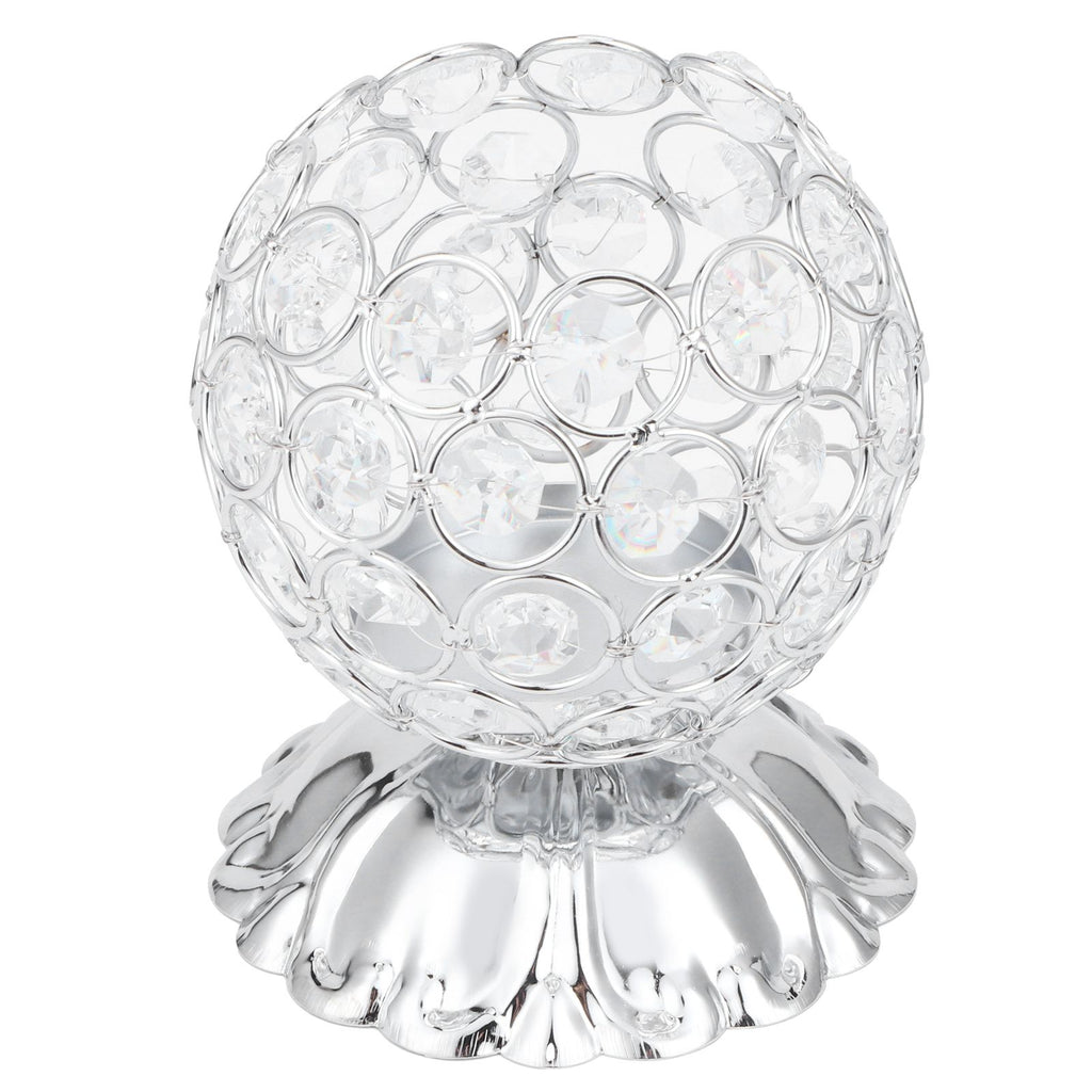 Crystal Candle Holder Electroplated Wrought Iron Candlestick Ornament Electronic Candle Stand