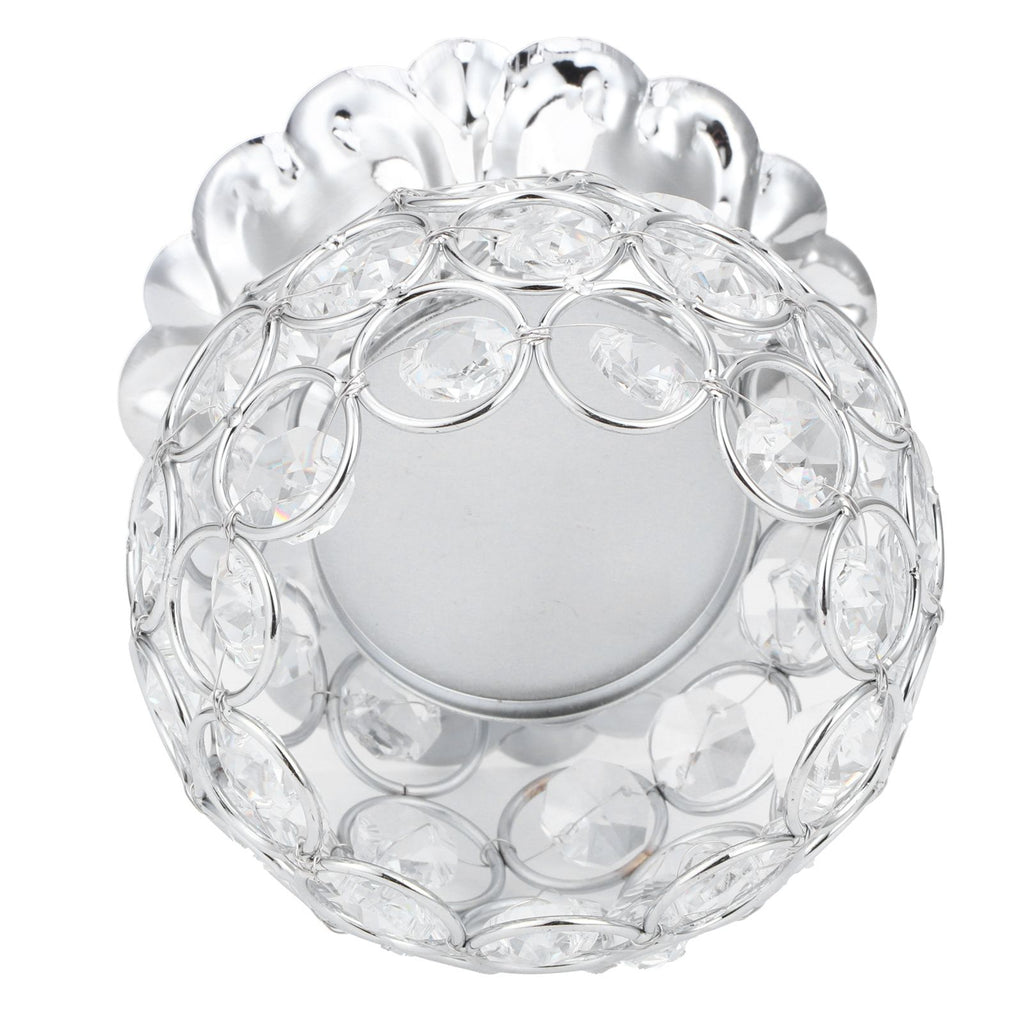 Crystal Candle Holder Electroplated Wrought Iron Candlestick Ornament Electronic Candle Stand