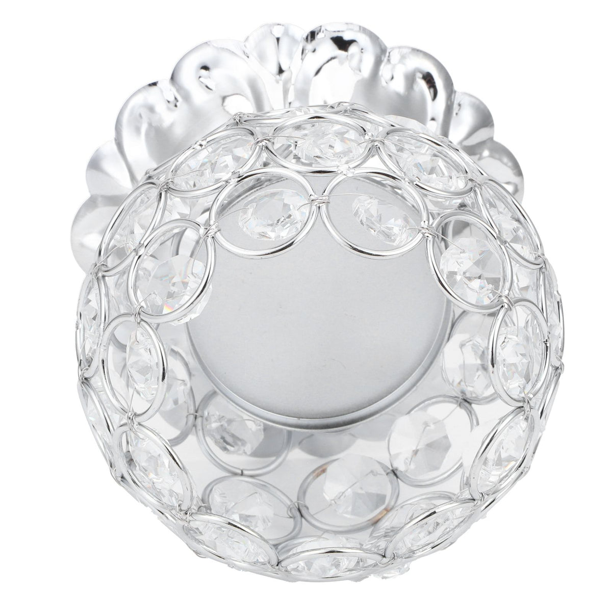 Crystal Candle Holder Electroplated Wrought Iron Candlestick Ornament Electronic Candle Stand