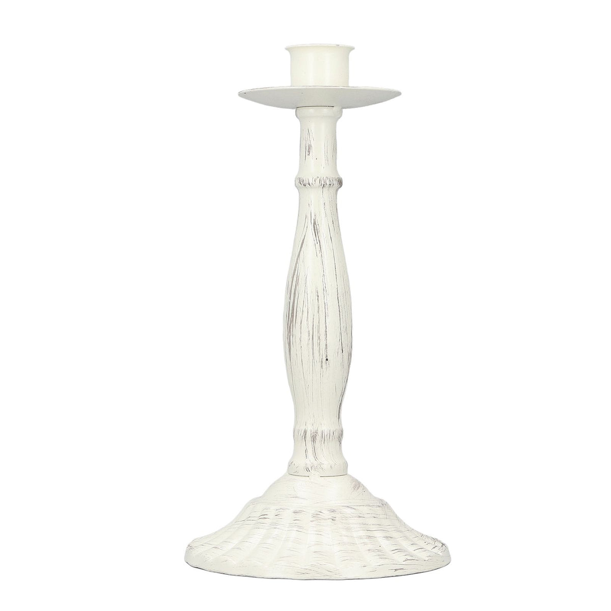 Candle Holders White Iron Material Retro Style Decorative Candlestick Pedestal for Home Decoration