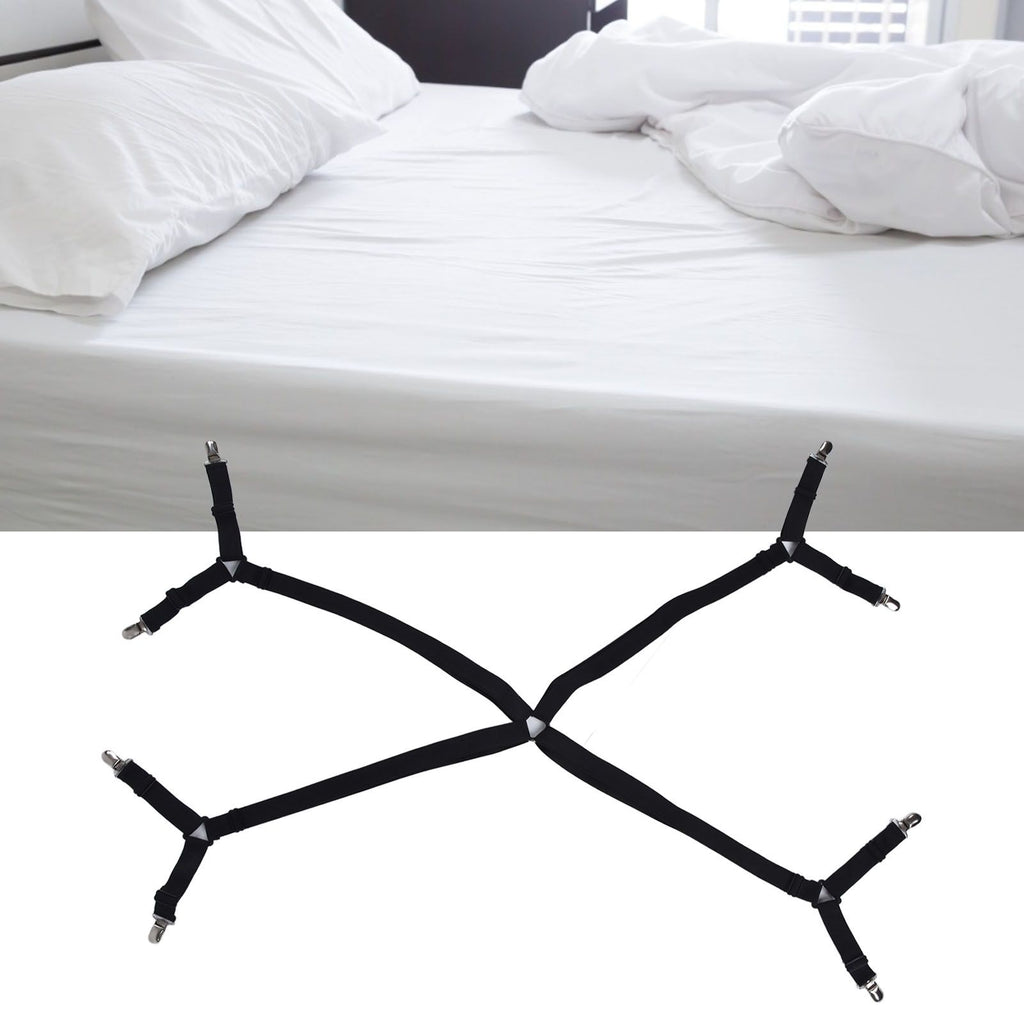 Bed Sheet Clip Lengthened Non Slip Multifunctional Adjustable Bed Sheet Holder for Home HouseholdBlack